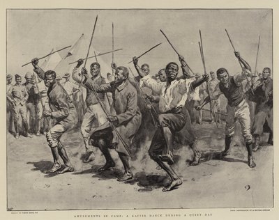 Divertimenti nel Campo, una Danza Kaffir durante un Giorno Tranquillo da Frank Dadd